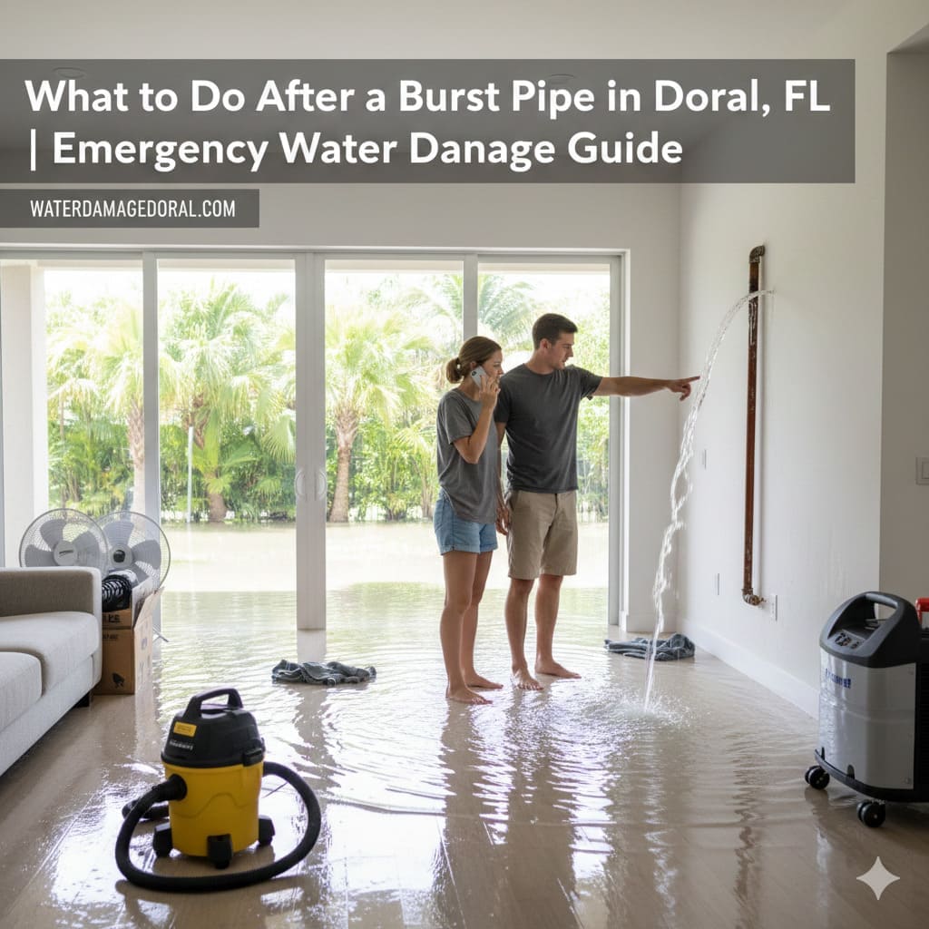What to Do After a Burst Pipe in Doral, FL | Emergency Water Damage Guide